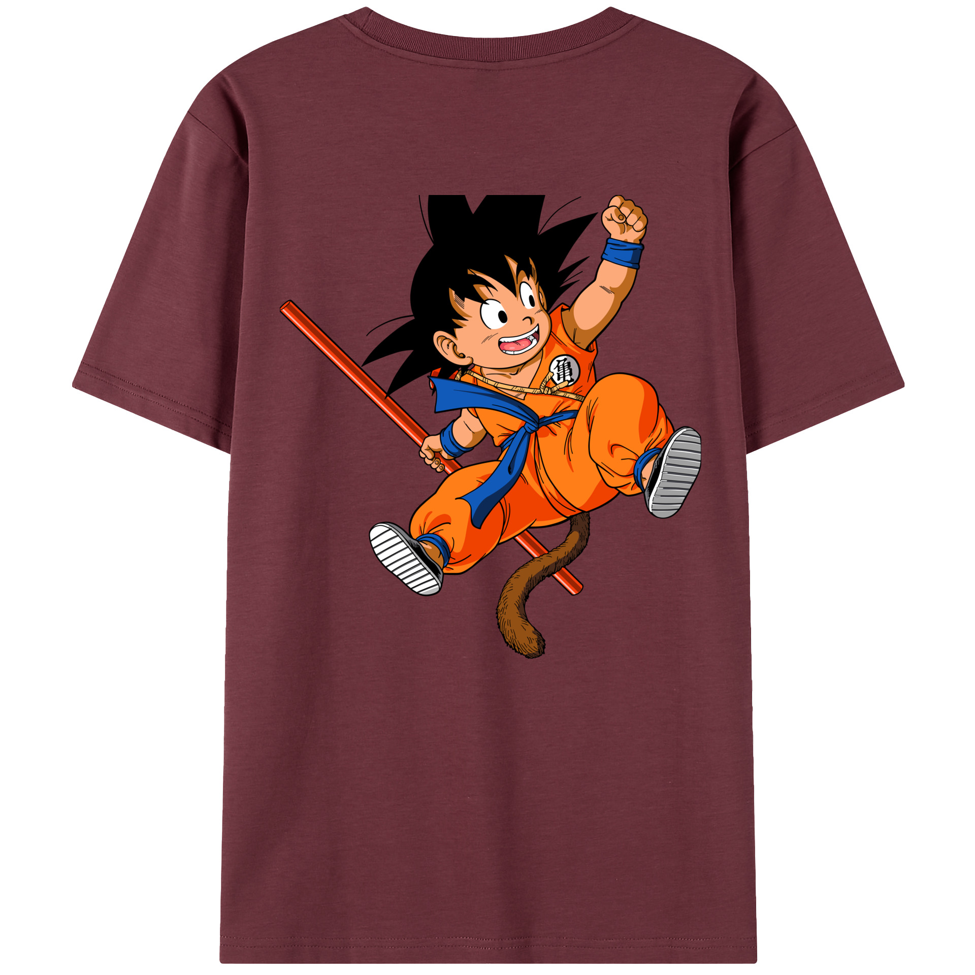 （画像用） ドラゴンボール 孫悟空（そん ごくう）Son Goku カカロット DRAGON BALL Kakarotto 綿100％半袖Tシャツ（背面プリント）